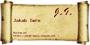 Jakab Imre névjegykártya
