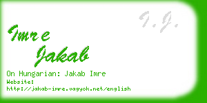 imre jakab business card